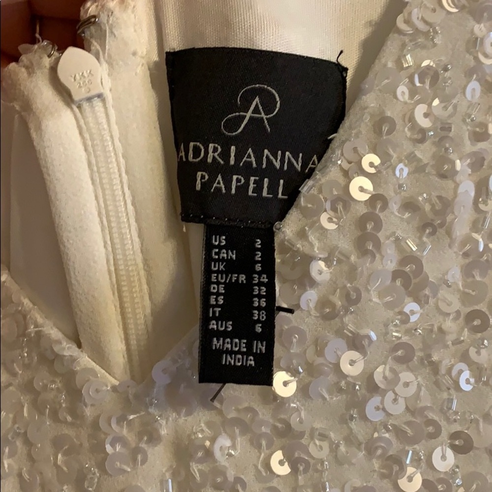 Adrianna Papell white beaded and sequined dress - Picture 3 of 3
